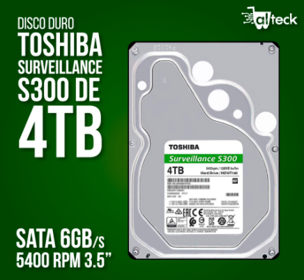 DISCO DURO TOSHIBA S300, SATA 6.0 GB/S, 5400 RPM, 3.5" Alteck Shop